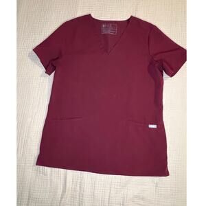 FIGS Technical Collection Three-Pocket scrub top W Small Burgandy(B130179)